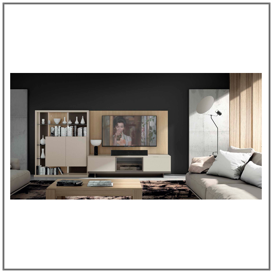 Mueble de salón moderno chapa natural Tacoma / Monrabal Chirivella