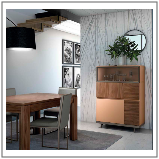 Mueble de salón moderno chapa natural Tacoma / Monrabal Chirivella