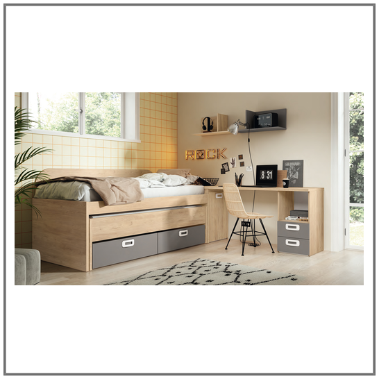 Dormitorio juvenil cama compacto modelo GAMES Moblerone
