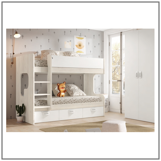 Dormitorio juvenil litera modelo GAMES Moblerone