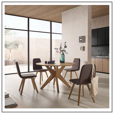 Mesa de salón comedor redonda fija