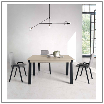 Mesa de salón rectangular extensible