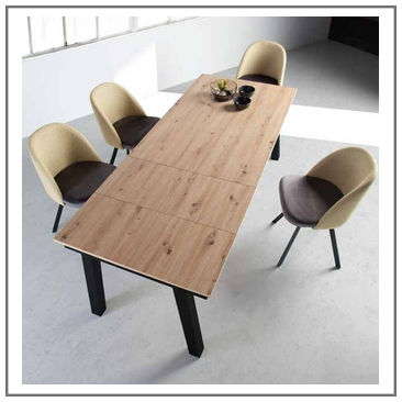 Mesa de salón rectangular extensible