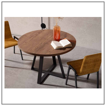 Mesa salón comedor redonda extensible
