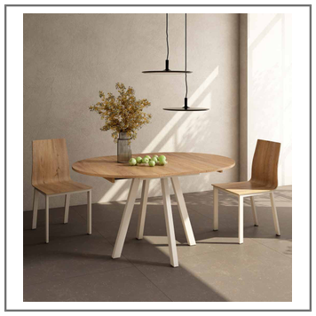 Mesa  salón comedor redonda extensible