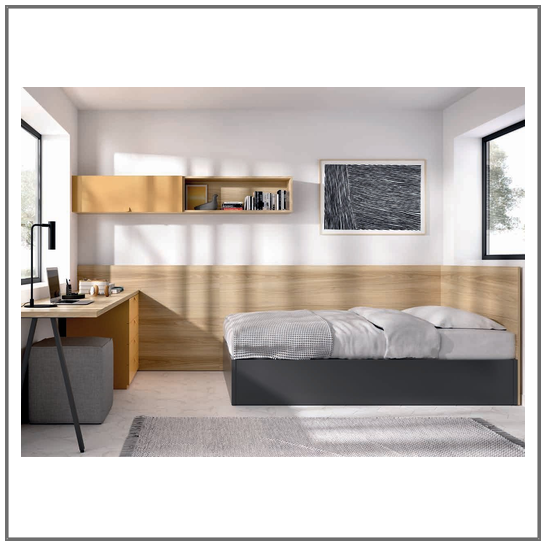 Dormitorio Juvenil cama colleción COLORES Moblerone