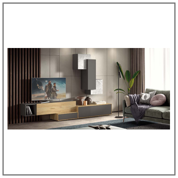 Composición mueble de salón moderno modelo Iris