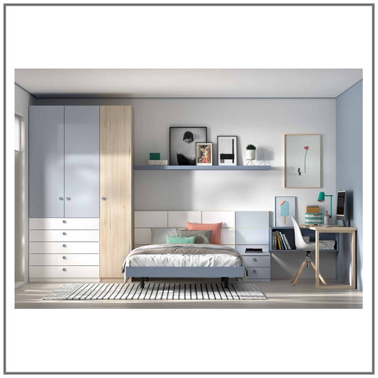 Dormitorio cama moderno juvenil